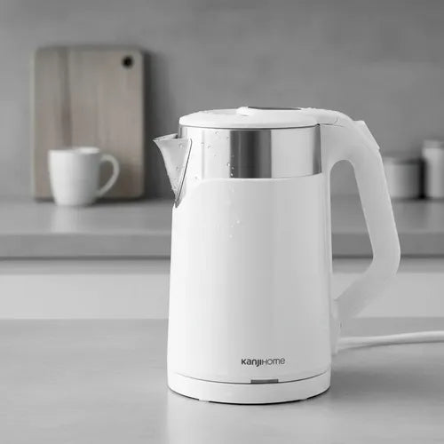 Jarra Pava Electrica Kanji Kjh-pe15003s Blanca Acero 1.8lts Blanco