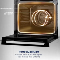 Horno Empotrable A Gas Electrolux Oe8gh 80l Efficient Negro