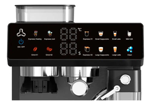 Cafetera Eléctrica Ultracomb Ce-6120 Espresso Con Molinillo 20 Bares