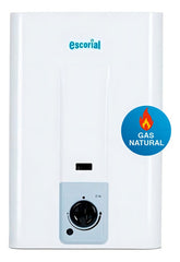 Calefon Escorial 14 Lts Tiro Natural Automático Sin Piloto! Blanco Gn