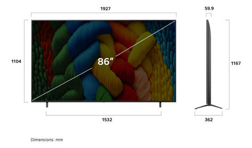 Smart Tv De 86 LG 86nano80asa 4k Uhd Nanocell Ai Smart