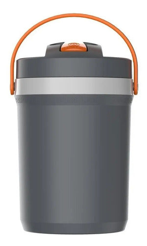 Jarra Térmica Termolar Tereré Con Tapa Abatible Para Café Y Té De 2,5 Litros, Color Gris