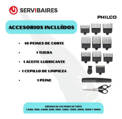 Cortadora De Pelo Philco Hc7902pp Ergonomica
