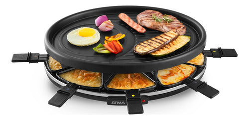 Racletera Atma Ra918p Para 8 Personas Negro