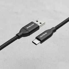 Cable De Datos Philco Conexion Usb-a A Usb-c Quick Charge Negro