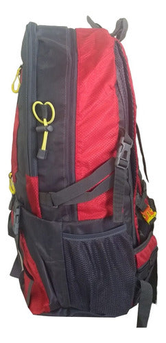 Mochila Trekking Y Camping 50l Tm Outdoor 42112 Roja Tela Liso Rojo