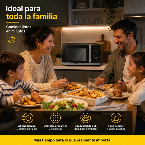 Microondas Digital Atma Con Función Freidora De Aire 26 Litros
