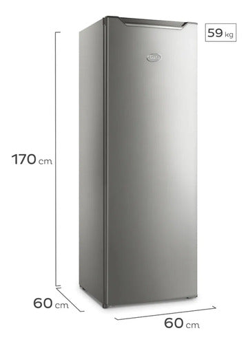Freezer Vertical Gafa Gfup22p5hrg De 245lts Gris Plata