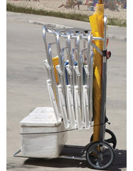Carrito Playa Portatil Plegable Extensible Con Red Botafogo