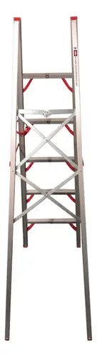 Escalera De Aluminio Articulada Portatil One-box Ob-eto180 Gris