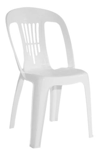 Silla Plastica Jardin Apilable Garden Life Antonella Blanca Blanco Antonella