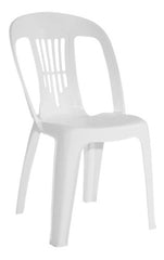 Silla Plastica Jardin Apilable Garden Life Antonella Blanca Blanco Antonella