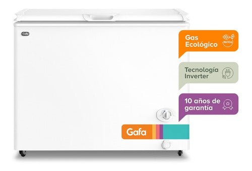 Freezer Horizontal Gafa Fghi300b-l Blanco Inverter