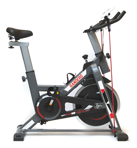 Bicicleta Fija Para Spinning Randers Arg-874sp-r 13kg H120kg Gris