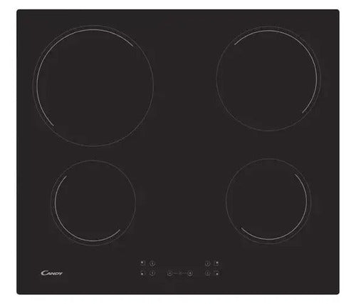 Combo Candy Horno Electrico Fidcx605l + Anafe Ch64ccb Vitroc Color Negro