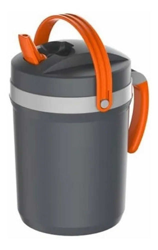 Conservadora Jarra Termica Termolar Fliptop 2.5 Litros Gris Gris