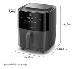 Freidora De Aire Electrolux Expert Vaporcrisp Eaf180 7l Gris