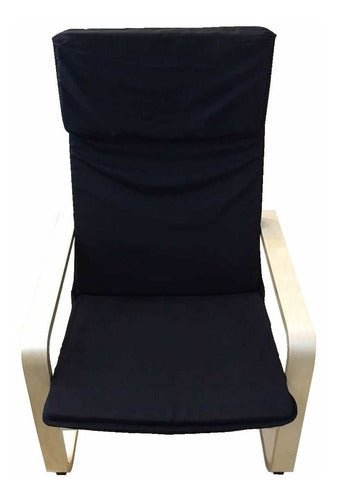 Sillon Poltrona Paris Negra Diseño Para Interiores Lavable Negro Lineal