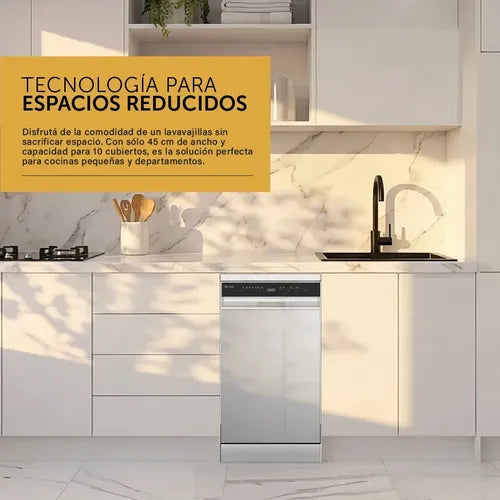 Lavavajillas Vondom Lvj10inox 10 Cubiertos Acero Inox 7 Prog Gris