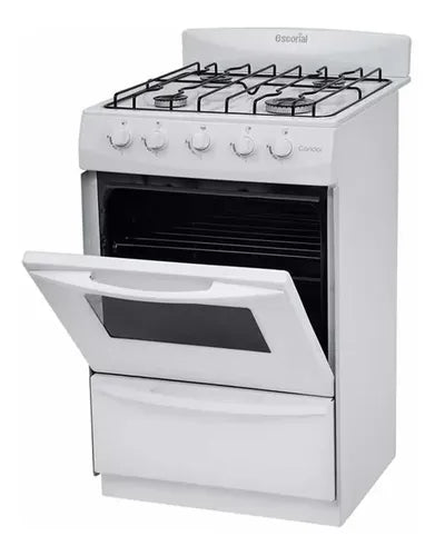 Cocina A Gas Natural Escorial Candor S2 Blanca Blanco