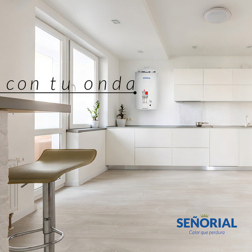 Termotanque Señorial 30 Litros Alta Recuperacion Línea A Gas Color Blanco