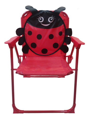Silla Reposera Infantil Niños 1 Posicion Vaquita San Antonio Rojo