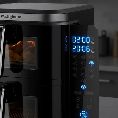 Freidora De Aire Westinghouse Wkaf2201 Air Fryer Digital Negro