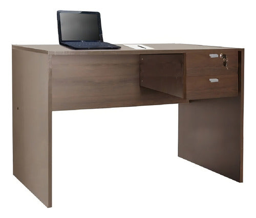 Escritorio Platinum 501 De 1m X 0.74m X 0.6m Tabaco
