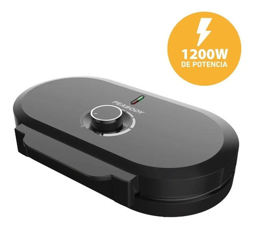 Waflera Para 2 Waffles Peabody Pe-wm187xl De 1200w Negro