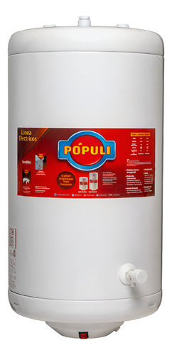 Termotanque Electrico De Carga Superior Ecotermo Populi 70l Blanco