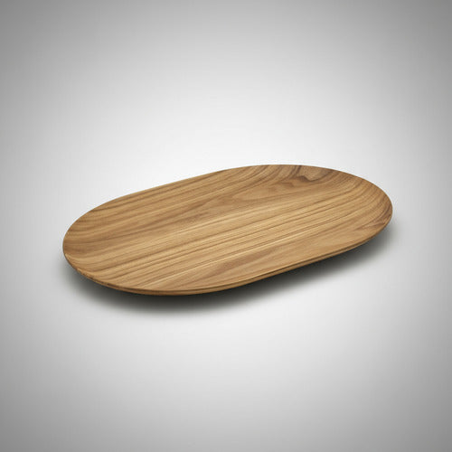 Bandeja Oval Rectangular Madera Laminada Carol 40x25x1,5 Cm Madera