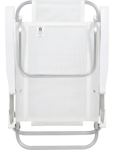 Reposera De 6 Posiciones Bel Sunny Aluminio Pvc Blanco