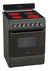 Cocina Eléctrica Ormay Ultra Negra Con 4 Hornallas Y Horno De 64l Negro