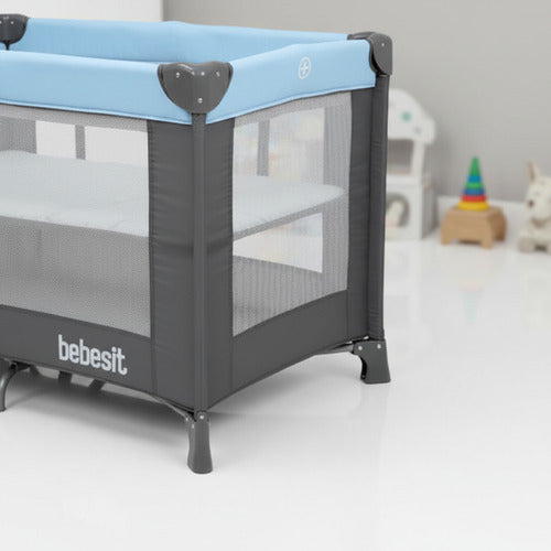 Practicuna Corralito Plegable Transportable Bebesit 2105-ad Celeste Lisa
