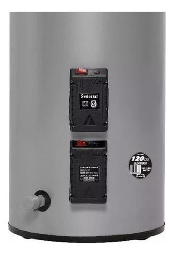 Termotanque Electrico Señorial Tts-120 Ear Color Gris Plata 120 Litros