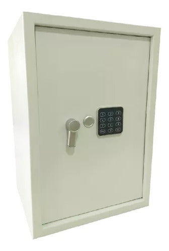Caja Fuerte De Seguridad Digital Vivendi Blanca 50x35x31 Cm Color Blanco