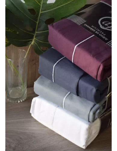 Juego Sabanas 2plazas1/2 Fp Home Premium Gris Oscuro 300h Cs Gris Oscuro Liso
