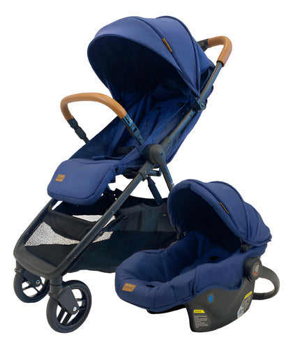 Cochecito Travel System Bebesit T-flex 1321ts-b Azul - Azul - Negro