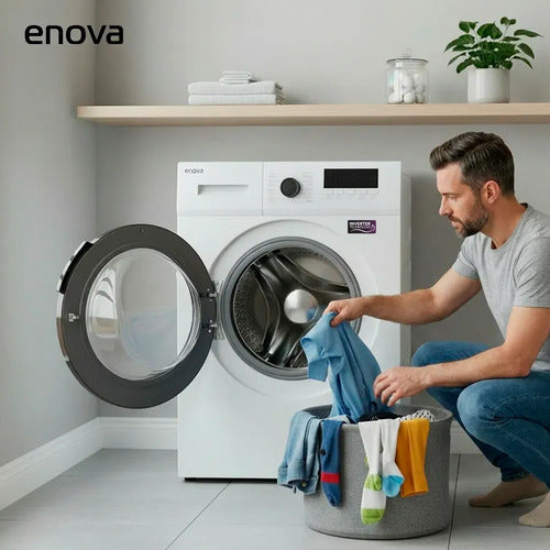 Lavarropas De Carga Frontal Enova Le06f11-bl 6kg Blanco