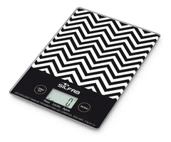 Balanza Digital De Cocina Ultra Slim Silfab Chevron Bc300v Negro 3 Kg