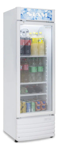 Heladera Exhibidora Vertical Siam Hsi-ev229b2 229 Litros Con Cerradura Blanco