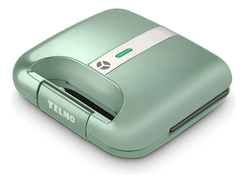 Sandwichera Eléctrica Yelmo Sw-1800 Placas Antiadherentes 700w Verde Claro
