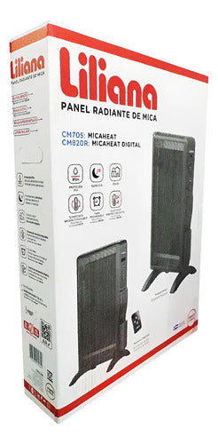 Calefactor Electrico Panel Liliana Micaheat Digital Cm820r Negro