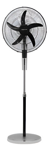 Ventilador Pie 20 Kanjihome Fh2012 Control Remoto 95w 1,60m 50.8 Cm 50hz 60hz Plateado Negro Plástico 5