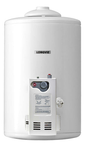 Termotanque Gas Longvie 50 L Pie Y Colgar Poliuretano T5050d Color Blanco