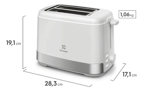 Tostadora Eléctrica Electrolux Inox Ets11 8 Niveles Color Blanco