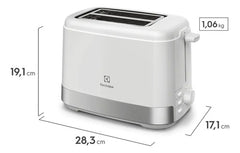 Tostadora Eléctrica Electrolux Inox Ets11 8 Niveles Color Blanco