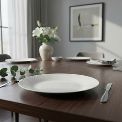 Juego Vajilla De 24 Piezas Vivendi Redondo Plato Plano Sopa Blanco Lisa