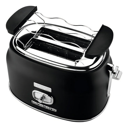 Tostadora Westinghouse Retro Tm800-03 Negra Color Negro