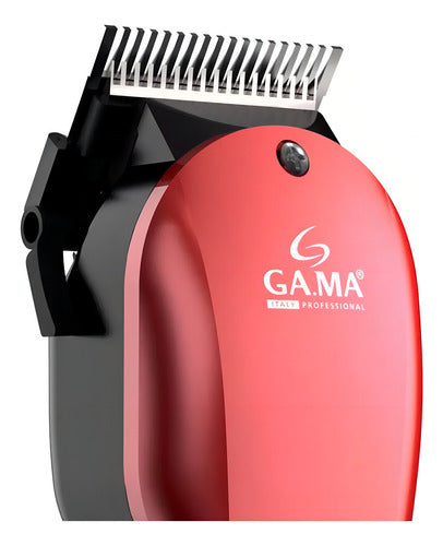 Cortadora De Pelo Gama Gm593 24 Piezas Profesional Magnetic Rojo